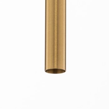 Závesná lampa Laser, jednoplameňová, mosadz, tienidlo 49 cm