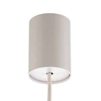 Závesná lampa Laser, s jedným plameňom, biela, tienidlo 49 cm