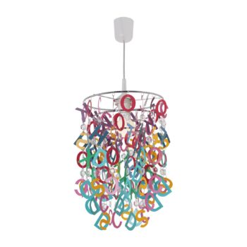 Závesná lampa Letterly so zavesenými písmenami