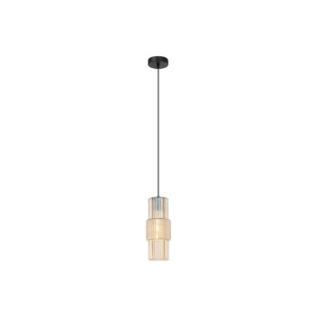 Závesná lampa Lilian, sklo, jantár