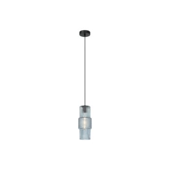 Závesná lampa Lilian, sklo, modrá