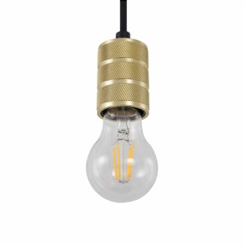 Závesná lampa Lindby Linaro, Ø 4,6 cm, zlatá, 1-fázová, E27