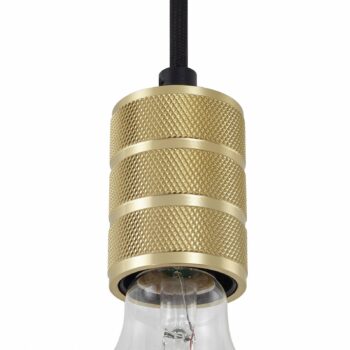 Závesná lampa Lindby Linaro, Ø 4,6 cm, zlatá, 1-fázová, E27