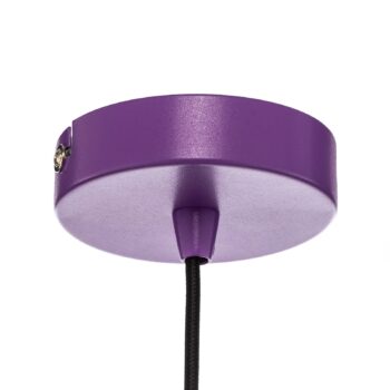 Závesná lampa Lindby Maivi, fialová, 40 cm, železo, klietka