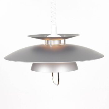 Závesná lampa Lindby Nadija, sivá, 43 cm, výškovo nastaviteľná, E27