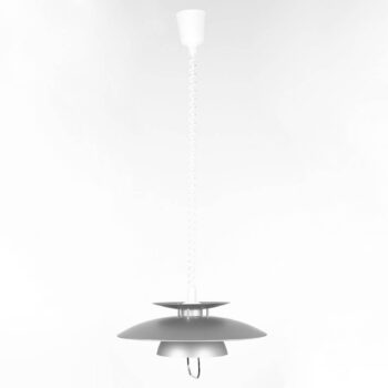 Závesná lampa Lindby Nadija, sivá, 43 cm, výškovo nastaviteľná, E27