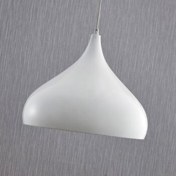 Závesná lampa Lindby Ritana, biela, kov, Ø 31 cm, E27