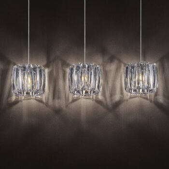 Závesná lampa Lindby Sofia, 107 cm, 3 svetlá, E14, chróm/čierna
