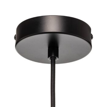 Závesná lampa Lucande Bassiola z bambusu, 1 svetlo