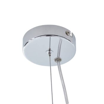 Závesná lampa Lucande Kaelor, Ø 60 cm, medená farba, hliník