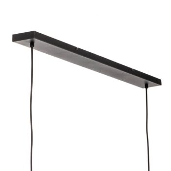 Závesná lampa Lucande Malviras z látky, dekorácia listov 2 svetlá.