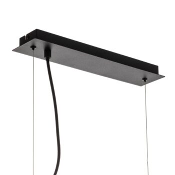 Závesná lampa Lucande Sotiana, 4 sklenené gule, čierna