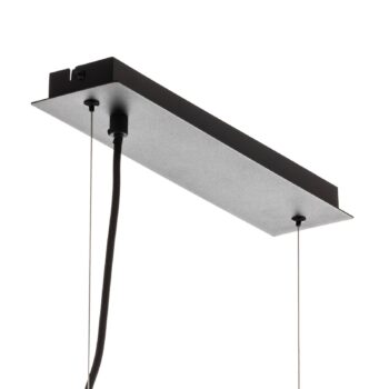 Závesná lampa Lucande Sotiana, 5 sklenených gulí, čierna