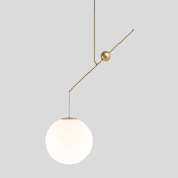 Závesná lampa Luceplan Malamata mosadz, 119 cm