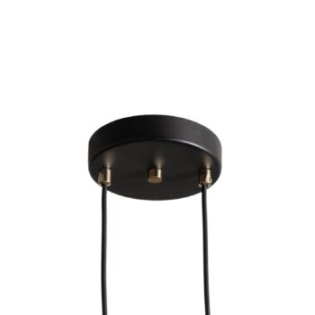 Závesná lampa Lume čierna/zlatá antická dĺžka 86 cm 6 svetiel kov