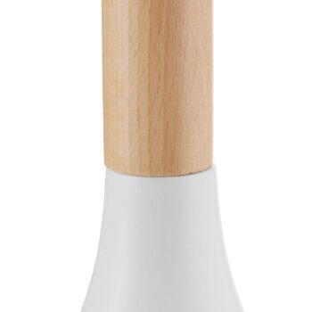 Závesná lampa Manhattan drevený detail, biela