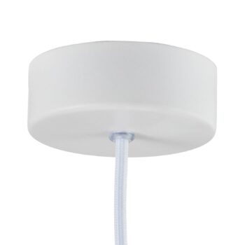 Závesná lampa Manhattan drevený detail, biela