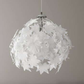 Závesná lampa Maple v lístkový vzhľad 38 cm