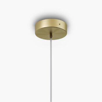 Závesná lampa Maytoni Antic, dymovo sivá/zlatá, Ø 30 cm, sklo, E27