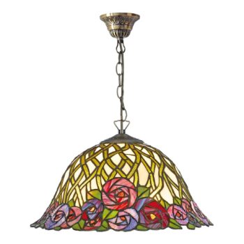 Závesná lampa Melika v štýle Tiffany 1-plameňová