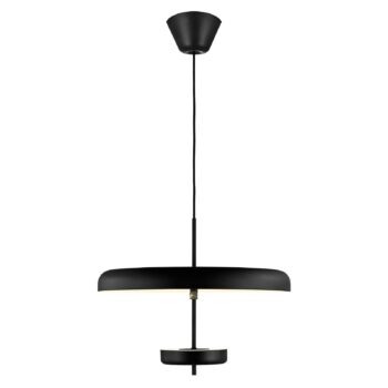 Závesná lampa Mobile, výškovo nastaviteľná, čierna