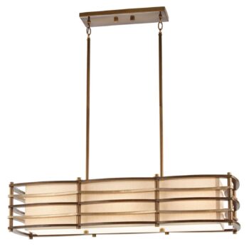 Závesná lampa Moxie dlhý tvar, 91x30 cm