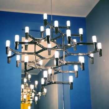 Závesná lampa Nemo Crown Major 30 svetiel čierna