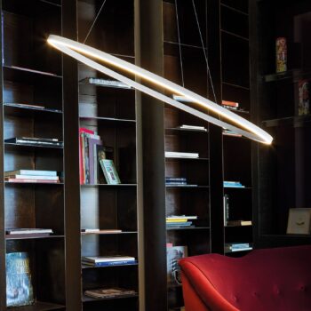 Závesná lampa Nemo Ellisse Minor Dole 2700K hliník
