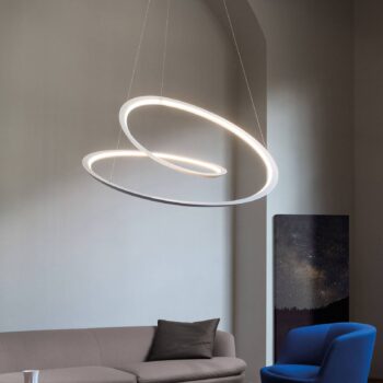 Závesná lampa Nemo Kepler 2 700K do Ø84cm biela