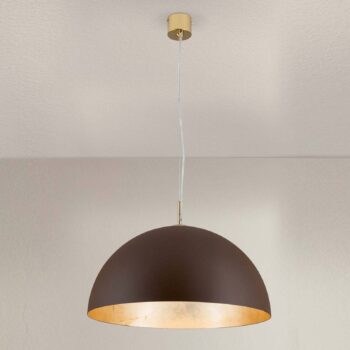 Závesná lampa Nerry, hnedo-zlatá