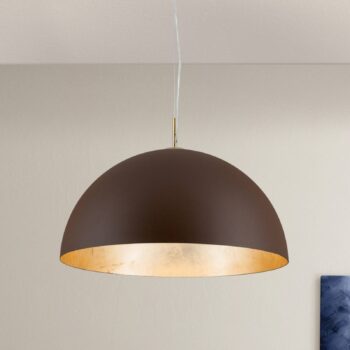 Závesná lampa Nerry, hnedo-zlatá
