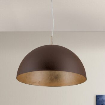 Závesná lampa Nerry, hnedo-zlatá