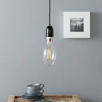 Závesná lampa New York z čierneho porcelánu