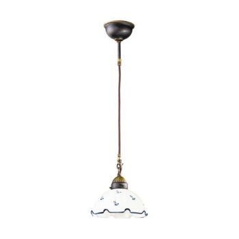 Závesná lampa Nonna Roztrúsený kvet Ø20 1pl. modrá