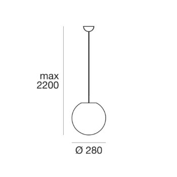 Závesná lampa Oh biela energeticky úsporná 38 cm