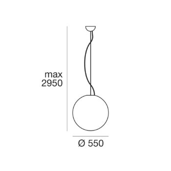 Závesná lampa Oh biela energeticky úsporná 55 cm