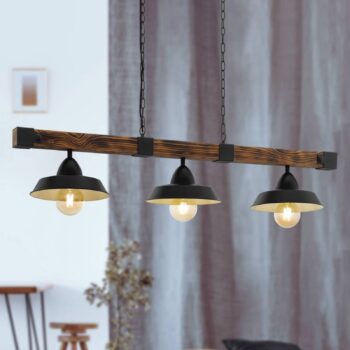 Závesná lampa Oldbury v rustikálnom vzhľade