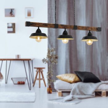 Závesná lampa Oldbury v rustikálnom vzhľade