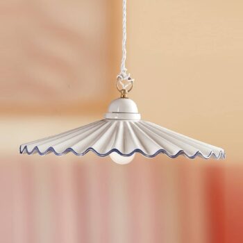 Závesná lampa PIEGHE v štýle vidieckeho domu 43 cm