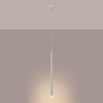 Závesná lampa Pastelo, béžová, Ø 2 cm, oceľ, 3 svetlá.