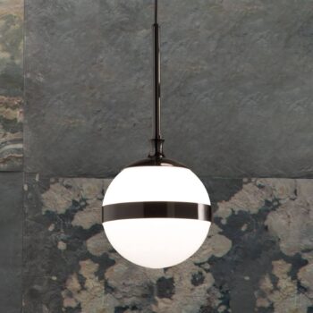 Závesná lampa Peggy biela/čierna
