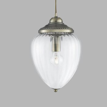 Závesná lampa Pineapple, antická mosadz