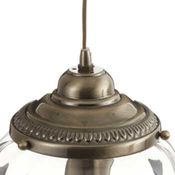 Závesná lampa Pineapple, antická mosadz