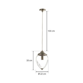 Závesná lampa Pineapple, antická mosadz