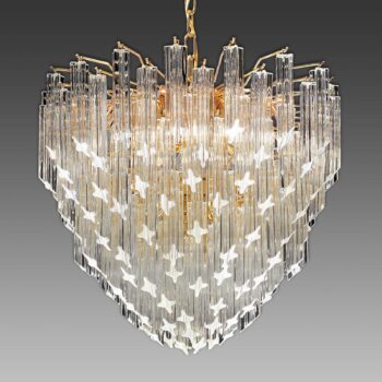 Závesná lampa Pioggia, 24 K pozlátená Ø 55 cm