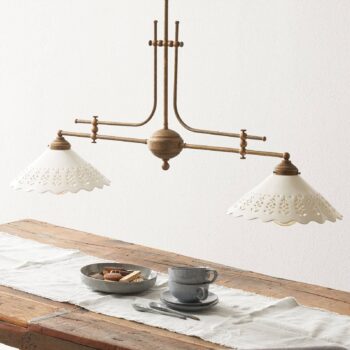 Závesná lampa Pizzo s reťazou, 2-plameňová