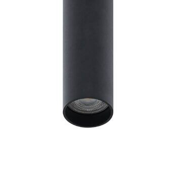 Závesná lampa Prios Neliyah, Ø 6 cm, čierna, kov, GU10