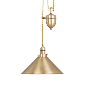 Závesná lampa Provence výškovo nastaviteľná mosadz