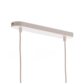 Závesná lampa Pulse, jutové tienidlá, prírodná hnedá/biela, 5 svetiel