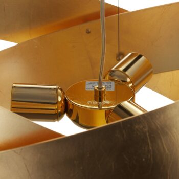 Závesná lampa Pura pozlátená, 60 cm, 3x E27